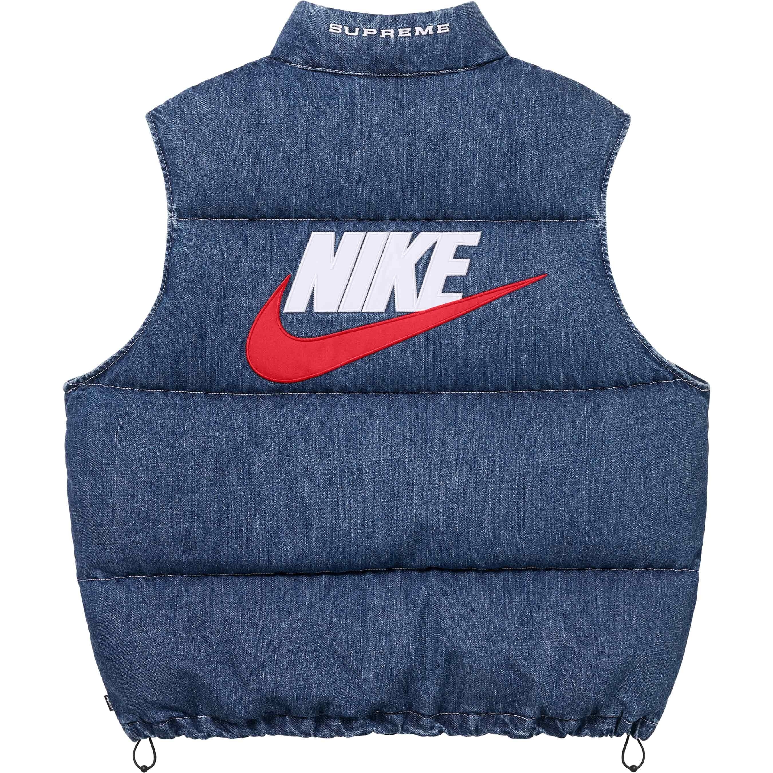 Supreme®/Nike® Denim Puffer Vest view 6